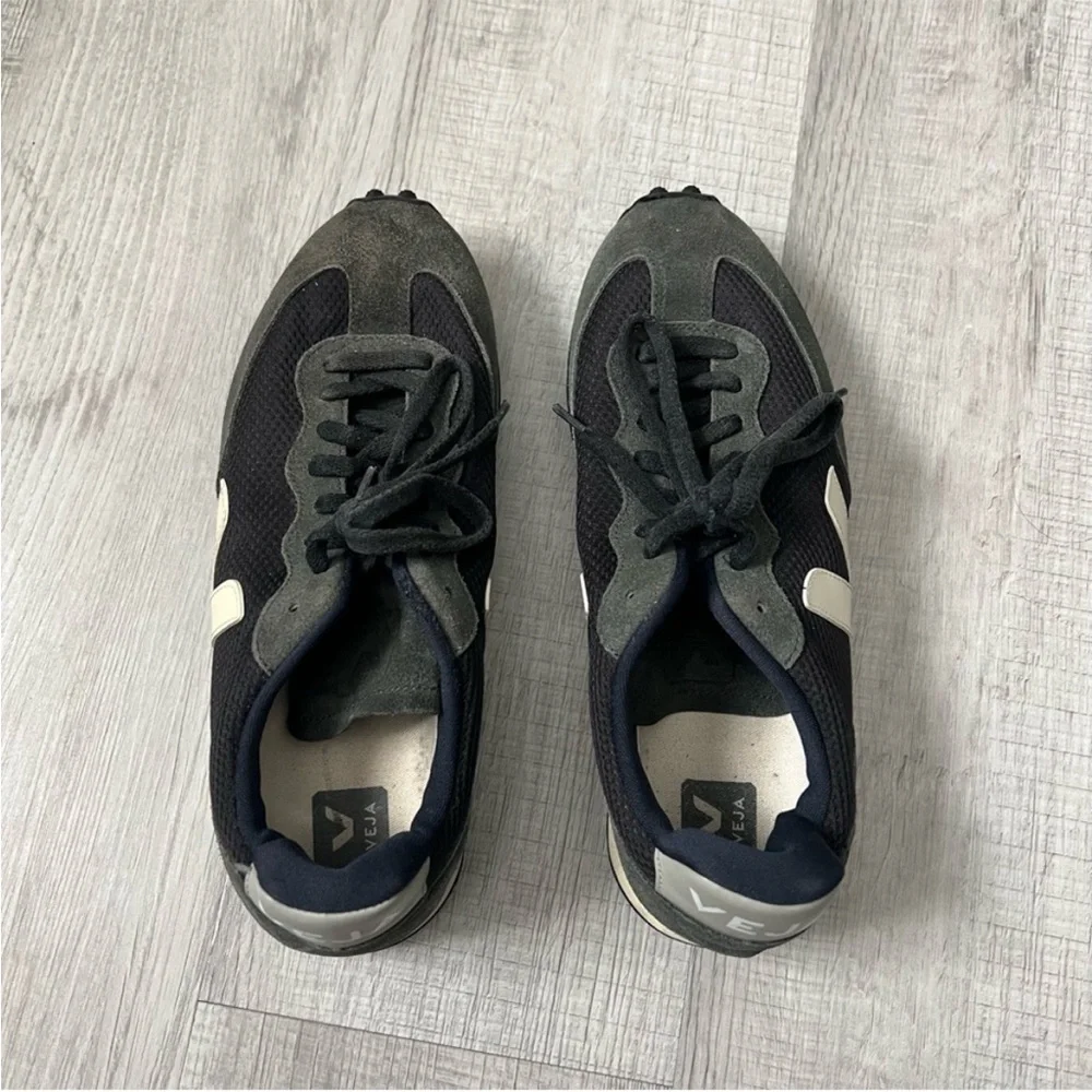 VEJA Rio Branco Sneakers Alveomesh BLACK WHITE OXFORD GREY Size 42 US 9